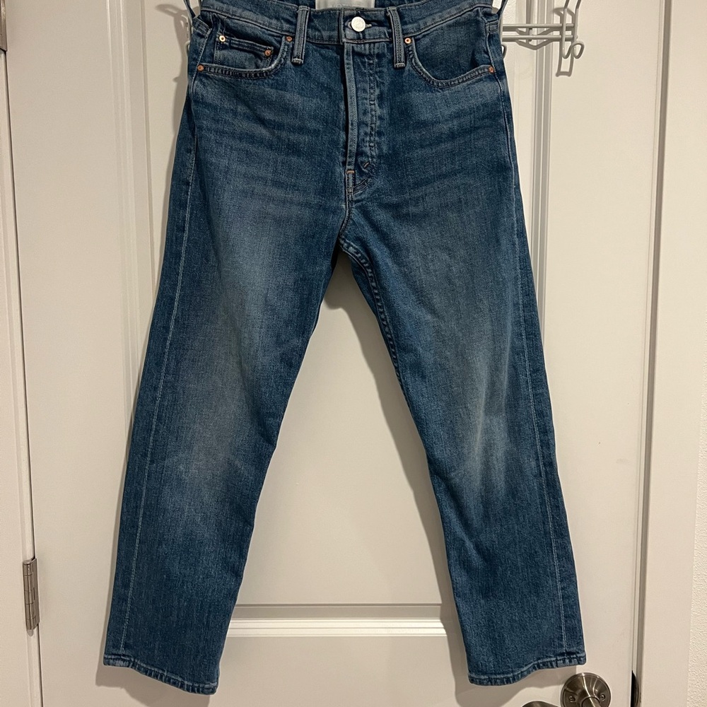 MOTHER The Tomcat - Kneeling on Stones Classic Blue Denim Jeans
